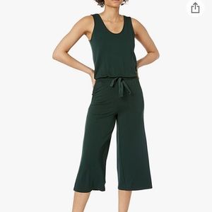 Sleeveless Wideleg Cropped Jumpsuit